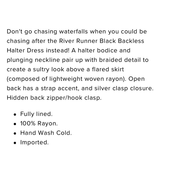 Lulu’s Backless Halter Dress - NWOT - Picture 7 of 8